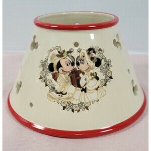 Disney World Holiday Mickey Minnie Mouse Candle Lamp Shade Christmas Kiss Gift